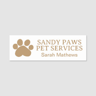 Etiqueta De Nome Foto do logotipo Pet Business Dog Walker