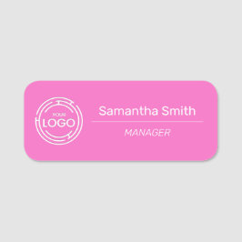 Etiqueta De Nome Funcionário de Logotipo Comercial