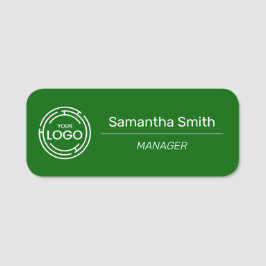Etiqueta De Nome Funcionário de Logotipo Comercial