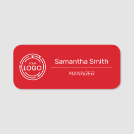 Etiqueta De Nome Funcionário de Logotipo Comercial