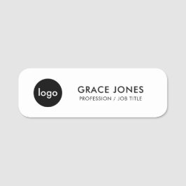 Etiqueta De Nome Funcionário de Logotipo Comercial