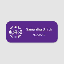 Etiqueta De Nome Funcionário de Logotipo Comercial