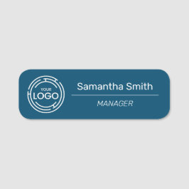 Etiqueta De Nome Funcionário de Logotipo Comercial