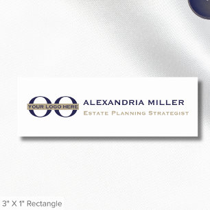 Etiqueta De Nome Funcionário de Logotipo da Empresa