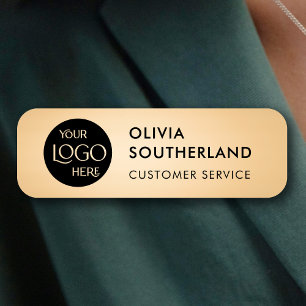Etiqueta De Nome Funcionário do Funcionarios com marca de logotipo