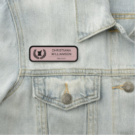 Etiqueta De Nome Funcionário do Funcionarios Farmacêutico Elegante 