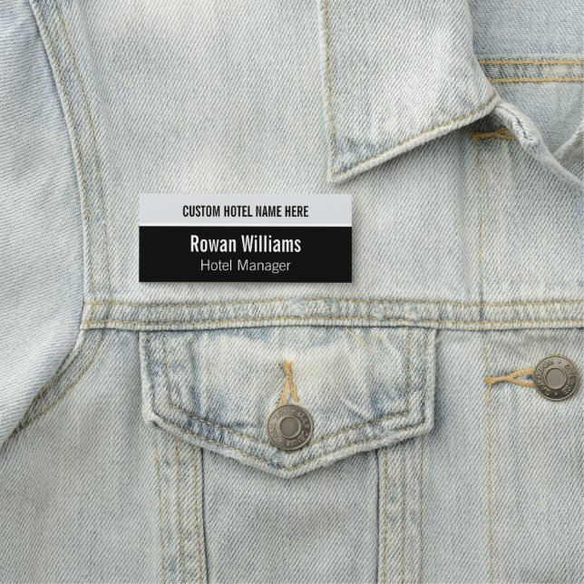 Etiqueta De Nome Funcionário do Hotel Personalizado Moderno (In Situ)