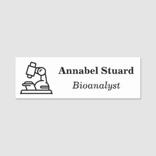 Etiqueta De Nome Funcionário do Laboratório Profissional de Bioanal