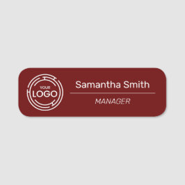 Etiqueta De Nome Funcionário do Logotipo Corporativo