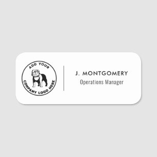 Etiqueta De Nome Funcionário técnico do Logotipo Empresarial Modern