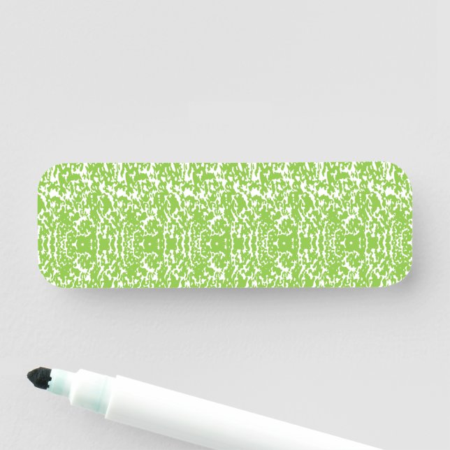 Etiqueta De Nome fundo abstrato verde e branco (In Situ)