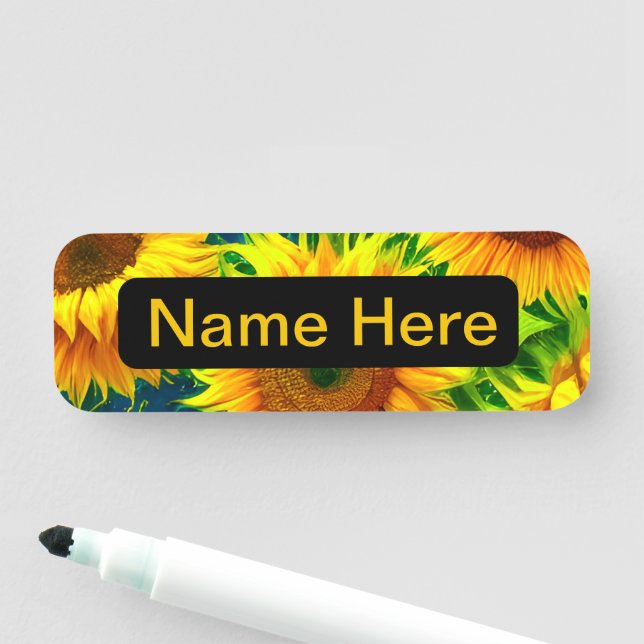 Etiqueta De Nome Girassóis (In Situ)