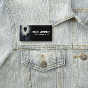 Etiqueta De Nome Gótico Negro Derrubando sangue Macabra Profissão