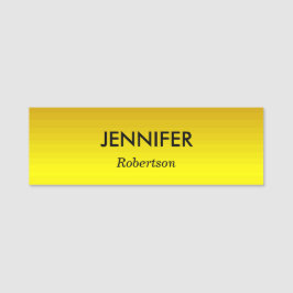 Etiqueta De Nome Gradiente ouro de nome personalizado