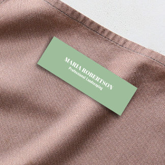 Etiqueta De Nome Green Employee Job Title Simple