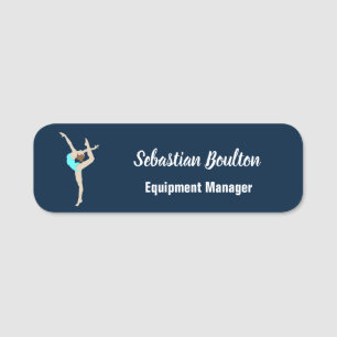 Etiqueta De Nome Gymnast feminino