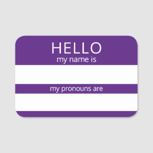 Etiqueta De Nome HELLO Personalizado Meu Nome Pronounes É Crachá