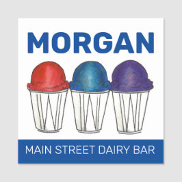 Etiqueta De Nome Íces Italianos Sno Cone Shaved Ice Piragua