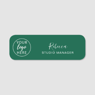 Etiqueta De Nome Identidade Profissional Logotipo Corporativo Funçã