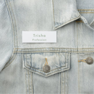 Etiqueta De Nome Identificação de Funcionário Personalizada em Scri