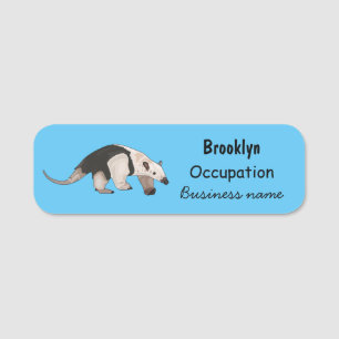 Etiqueta De Nome Ilustração de desenho animado de Tamandua