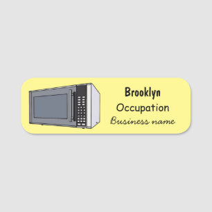 Etiqueta De Nome Ilustração de desenho em micro-ondas