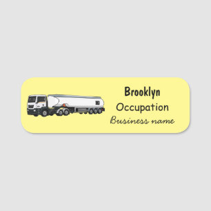 Etiqueta De Nome Ilustração do desenho animado do transporte de cam