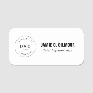 Etiqueta De Nome Ímã de logotipo empresarial personalizado para fun