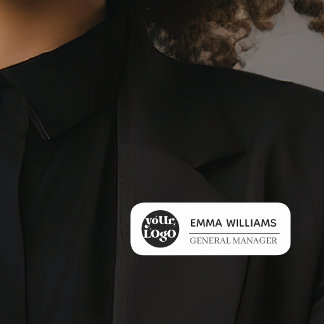 Etiqueta De Nome Ímã ou Prendedor de Segurança de Funcionário com L