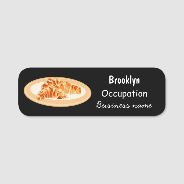 Etiqueta De Nome Imagem croissant (Frente)