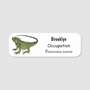 Etiqueta De Nome Imagem do desenho de Iguana