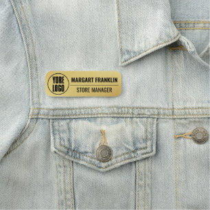 Etiqueta De Nome Íman ou alfinete de segurança personalizado com lo