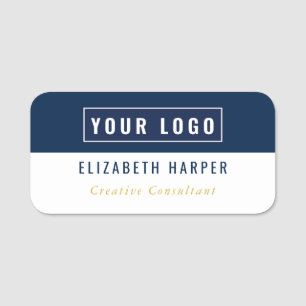 Etiqueta De Nome Insígnia Profissional com Logotipo Personalizado D