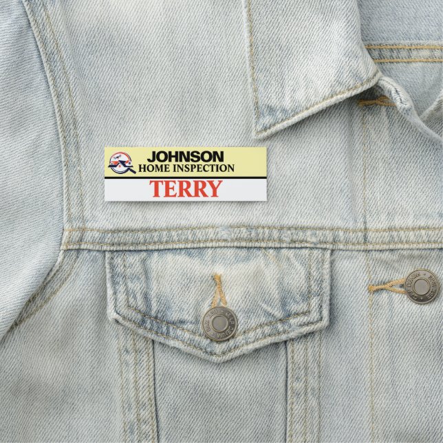 Etiqueta De Nome Inspeção Doméstica Profissional (In Situ)