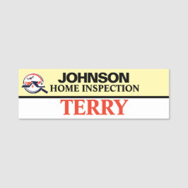 Etiqueta De Nome Inspeção Doméstica Profissional