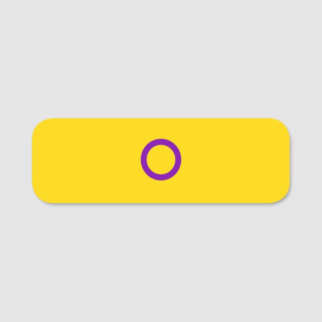 Etiqueta De Nome Instersex Flag (Frente)