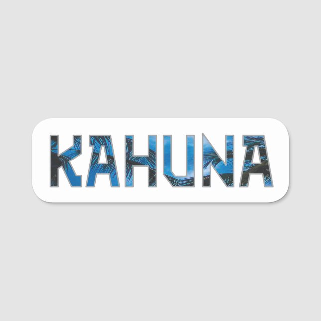 Etiqueta De Nome Kahuna (Frente)