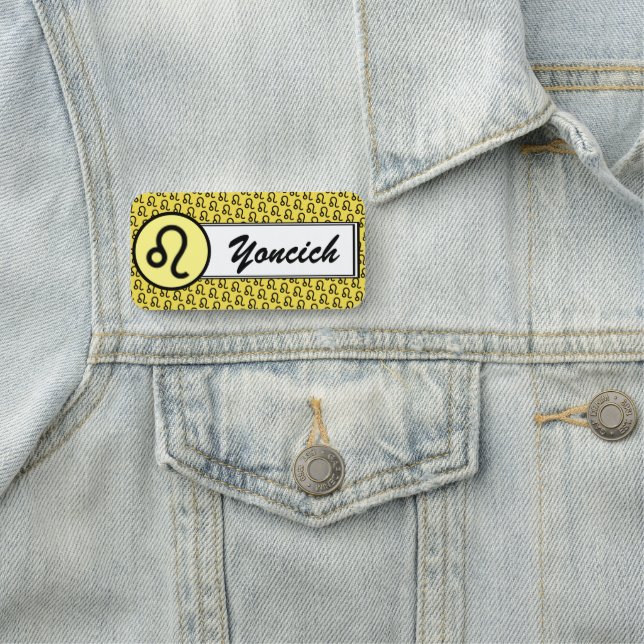 Etiqueta De Nome Leo Zodiac - Símbolo Standard de Kenneth Yoncich (In Situ)