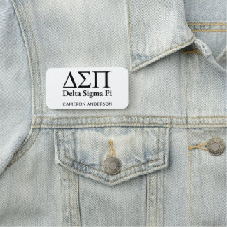 Etiqueta De Nome Logotipo Clássico Delta Sigma Pi