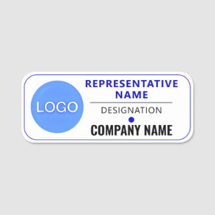 Etiqueta De Nome Logotipo comercial da empresa personalizada Func