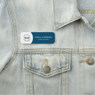 Etiqueta De Nome Logotipo comercial personalizado Elegante magnétic