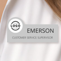Logotipo comercial personalizado Nome da Cinza bás