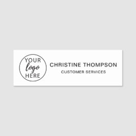 Etiqueta De Nome Logotipo comercial personalizado simples