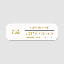 Etiqueta De Nome Logotipo Corporativo Funcionário Profissional