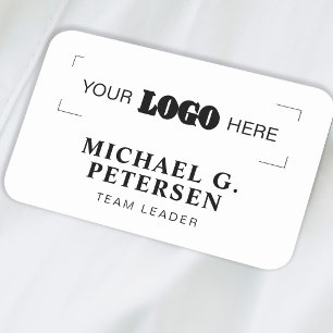 Etiqueta De Nome Logotipo corporativo profissional funcionário pret