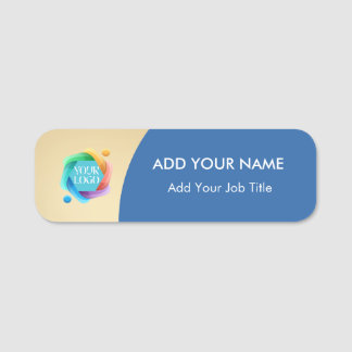 Etiqueta De Nome Logotipo da Empresa Emblema Nome do Funcionário Cr