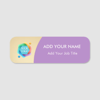 Etiqueta De Nome Logotipo da Empresa Emblema Nome do Funcionário Cr