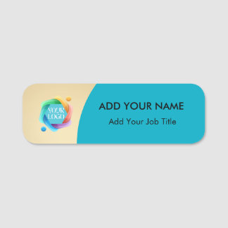 Etiqueta De Nome Logotipo da Empresa Emblema Nome do Funcionário Cr