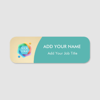 Etiqueta De Nome Logotipo da Empresa Emblema Nome do Funcionário Cr