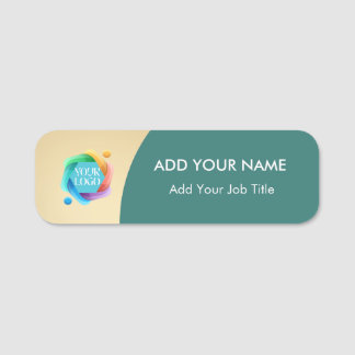 Etiqueta De Nome Logotipo da Empresa Emblema Nome do Funcionário Cr